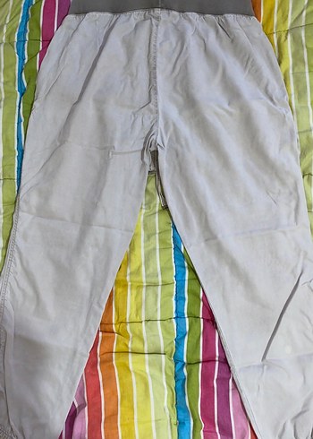 Bej Kemerli Midi Keten Pantolon - Görsel 5