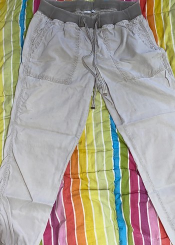 Bej Kemerli Midi Keten Pantolon - Görsel 3