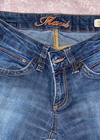 Kadın Mavi Dar Kesim Denim Jean - Görsel 2