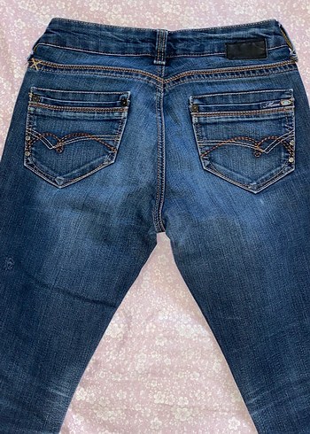 Kadın Mavi Dar Kesim Denim Jean - Görsel 3