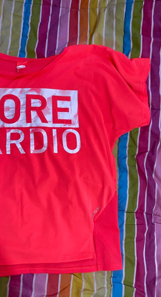 Renkli Baskılı Kısa Kollu Spor Tişört - Görsel 5