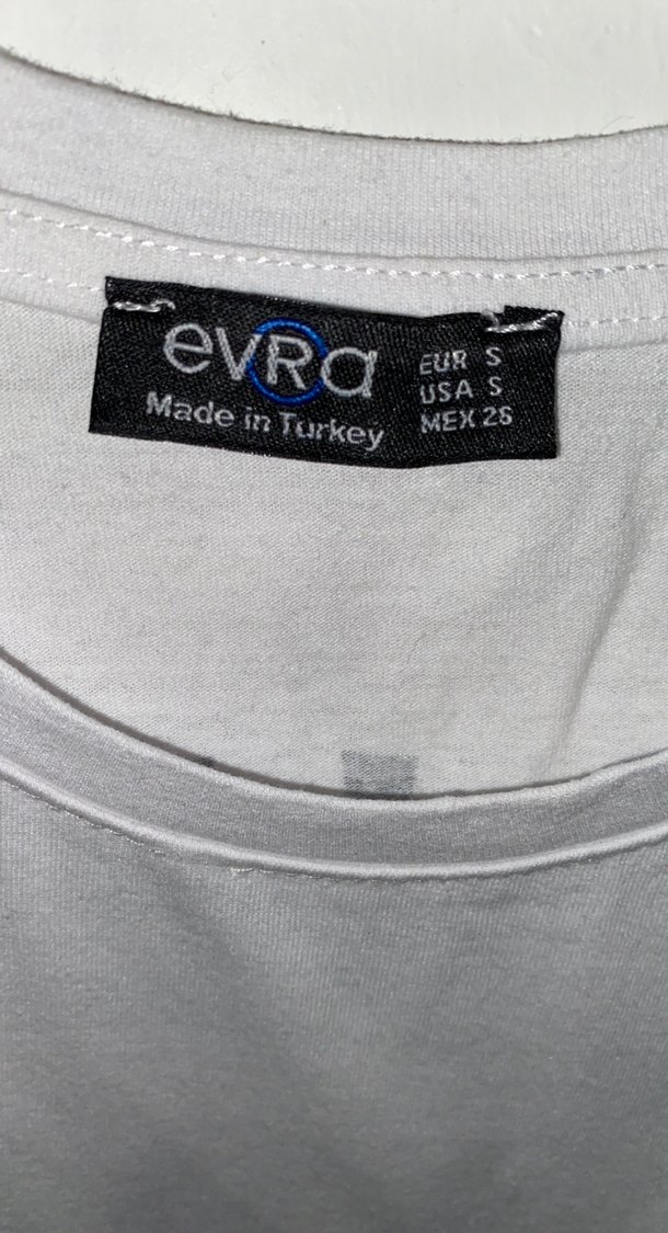 Kadın Beyaz Baskılı Pamuk Tişört - Görsel 3