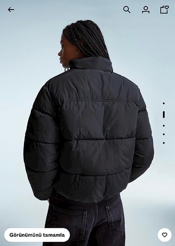 Siyah Kadın Bershka mont - Görsel 3