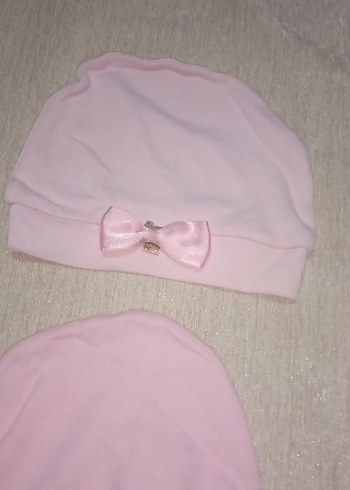 Pamuk Bebek Şapkaları Seti, Pastel Renkler - Görsel 7