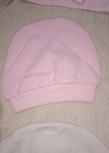 Pamuk Bebek Şapkaları Seti, Pastel Renkler - Görsel 4