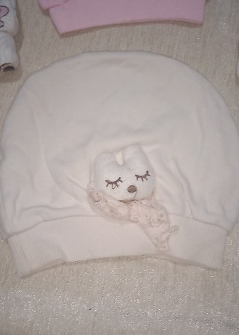 Pamuk Bebek Şapkaları Seti, Pastel Renkler - Görsel 2