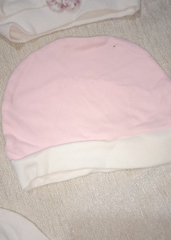 Pamuk Bebek Şapkaları Seti, Pastel Renkler - Görsel 5