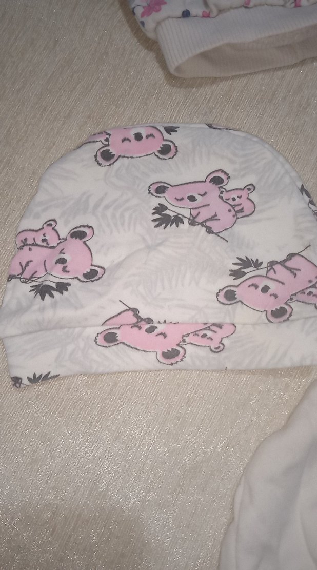 Pamuk Bebek Şapkaları Seti, Pastel Renkler - Görsel 3