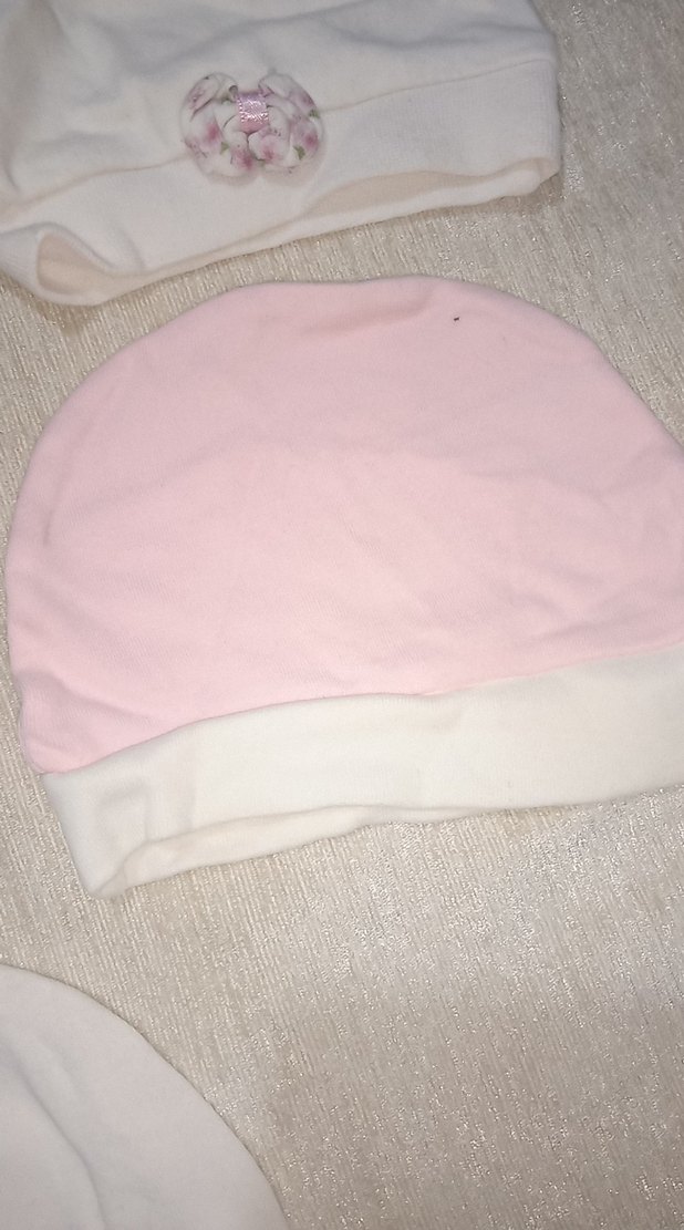 Pamuk Bebek Şapkaları Seti, Pastel Renkler - Görsel 5