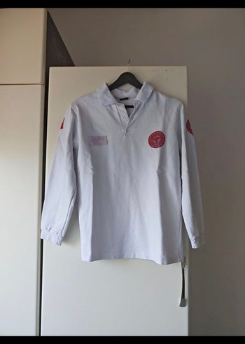 Kadın Beyaz Uzun Kollu Polo Tişört