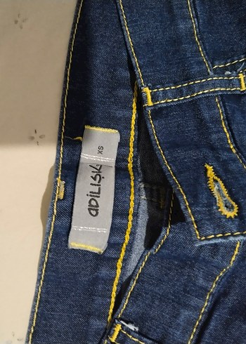 Kadın Koyu Mavi Mini Denim Şort Grudge - Görsel 3
