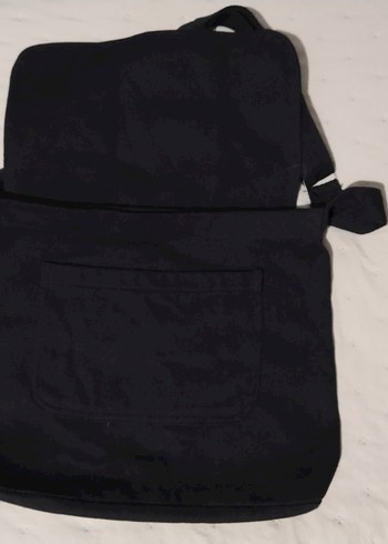 downtown girl, grunge, kedi baskılı siyah Postacı Çantası - Görsel 2