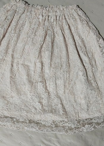 Dantel Detaylı Midi Etek - Görsel 3