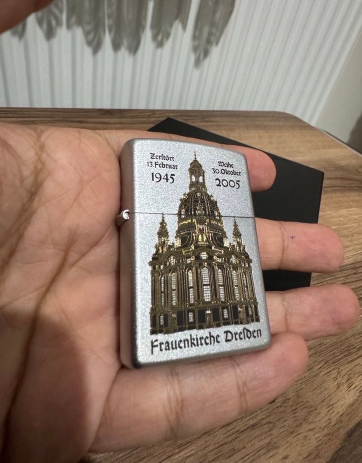 Frauenkirche Dresden altın çakım zippo limited edition - Görsel 2