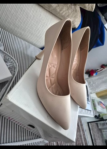 Bej Kadın Topuklu Stiletto - Görsel 5