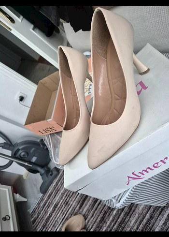 Bej Kadın Topuklu Stiletto - Görsel 3