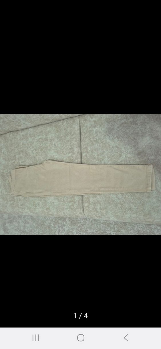 Bej Kemerli Keten Kadın Pantolon - Görsel 4