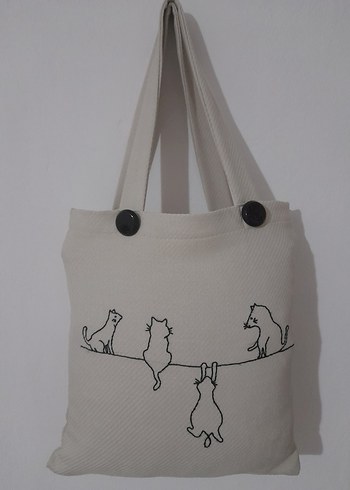 el emeği bez çanta - Görsel 5