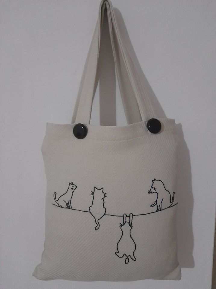 el emeği bez çanta - Görsel 5