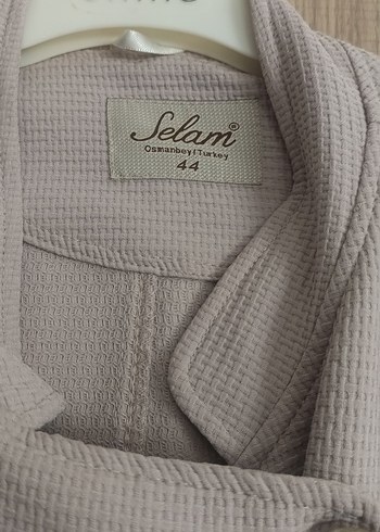 Pudra Düğmeli Uzun Kadın pardesü - Görsel 11