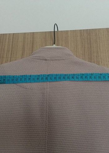 Pudra Düğmeli Uzun Kadın pardesü - Görsel 10