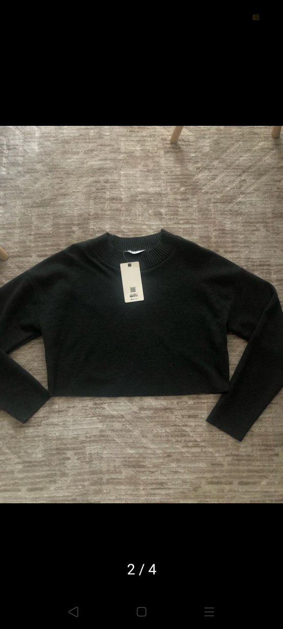 Gri Kadın Basic Triko Kazak - Görsel 3