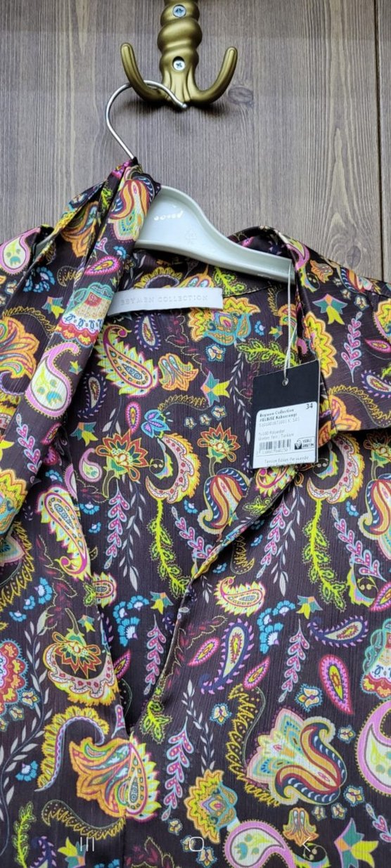 Desenli Uzun Bohem Kadın Elbise - Görsel 3