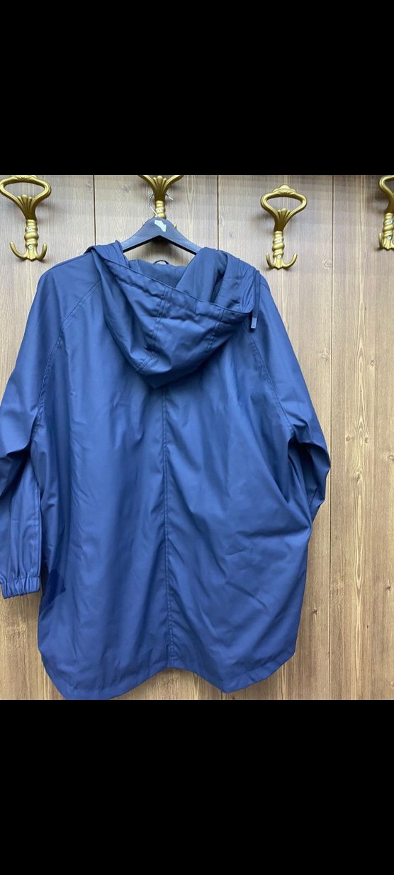 lacivert yagmurluk pull and bear  34 beden - Görsel 3