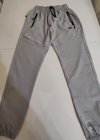 Gri Erkek Fermuarlı Eşofman Altı - Görsel 3