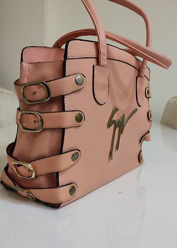Pembe Tokalı Kadın El Çantası - Görsel 4