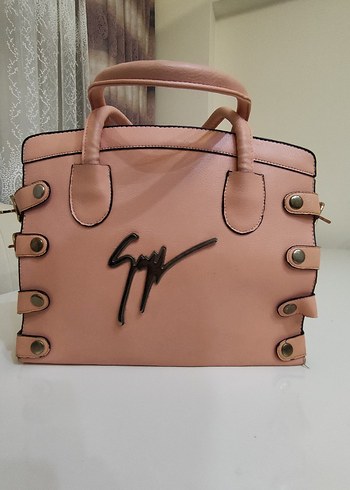 Pembe Tokalı Kadın El Çantası - Görsel 5