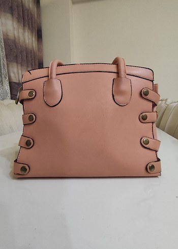 Pembe Tokalı Kadın El Çantası - Görsel 6
