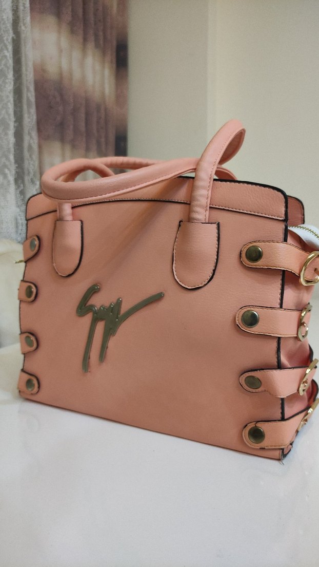 Pembe Tokalı Kadın El Çantası - Görsel 2