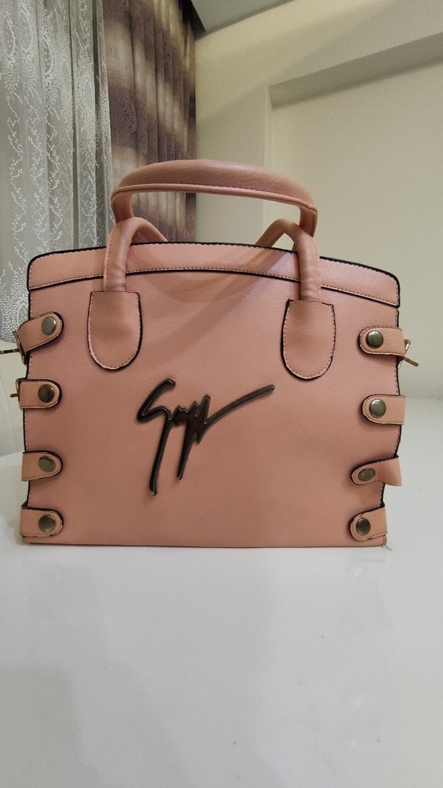 Pembe Tokalı Kadın El Çantası - Görsel 5