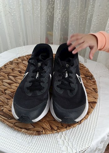 37,5 Beden Siyah Gri Bağcıklı Spor Kadın Sneakers
