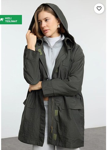Haki Kadın Yağmurluk - Görsel 2
