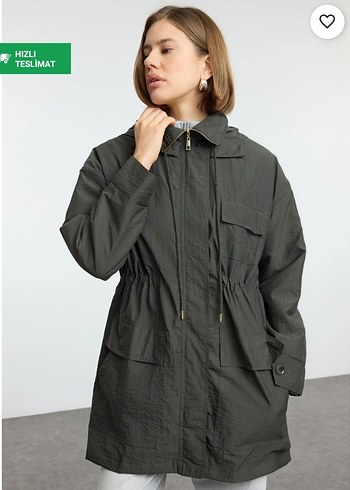 Haki Kadın Yağmurluk - Görsel 3