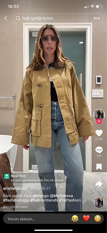 l Beden camel Renk Mango cepli coton parka