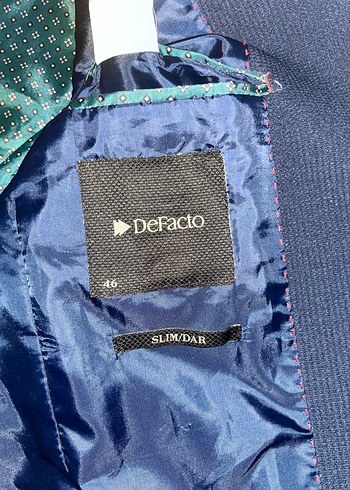 Düğmeli Lacivert Dar Kesim Erkek Takım Ceketi - Görsel 3