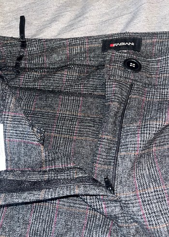 Gri Belli Kumaş Kadın Pantolon - Görsel 3