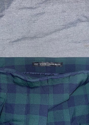 Zara Kadın Yeşil Pileli Midi şortetek - Görsel 2