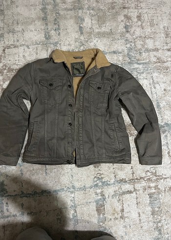 Gri Düğmeli Denim Erkek Ceket - Görsel 4