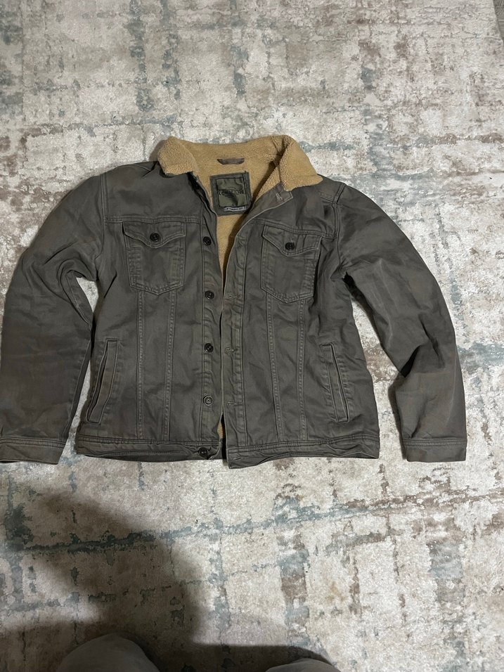 Gri Düğmeli Denim Erkek Ceket - Görsel 4