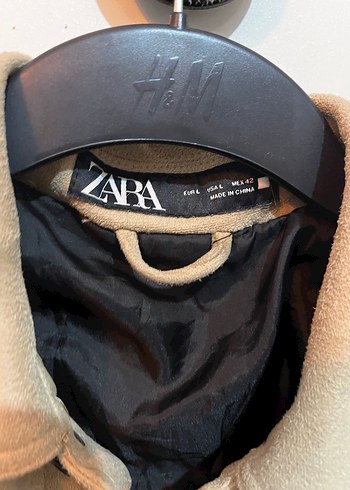 Zara Bej Süet Düğmeli Unisex Ceket - Görsel 4