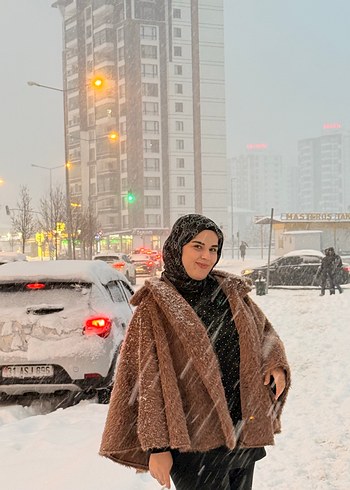 Kahverengi  kürk 1 saat giydim - Görsel 2