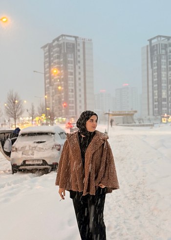 Kahverengi  kürk 1 saat giydim - Görsel 3