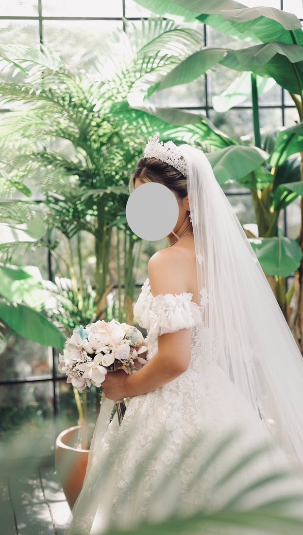 Straplez A prenses Kesim Beyaz Uzun Gelinlik - Görsel 2