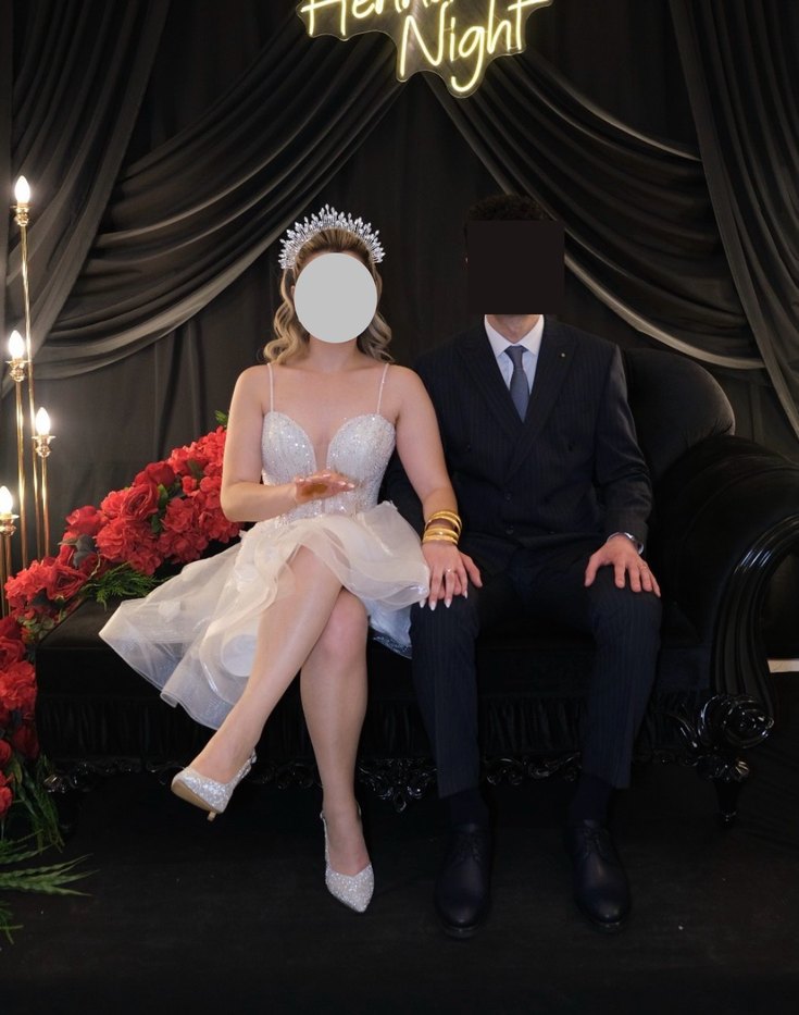 Straplez Mini Beyaz Düğün ve After Elbisesi - Görsel 4