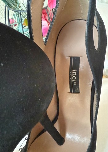 Siyah Süet Tokalı Stiletto Topuklu Ayakkabı - Görsel 5