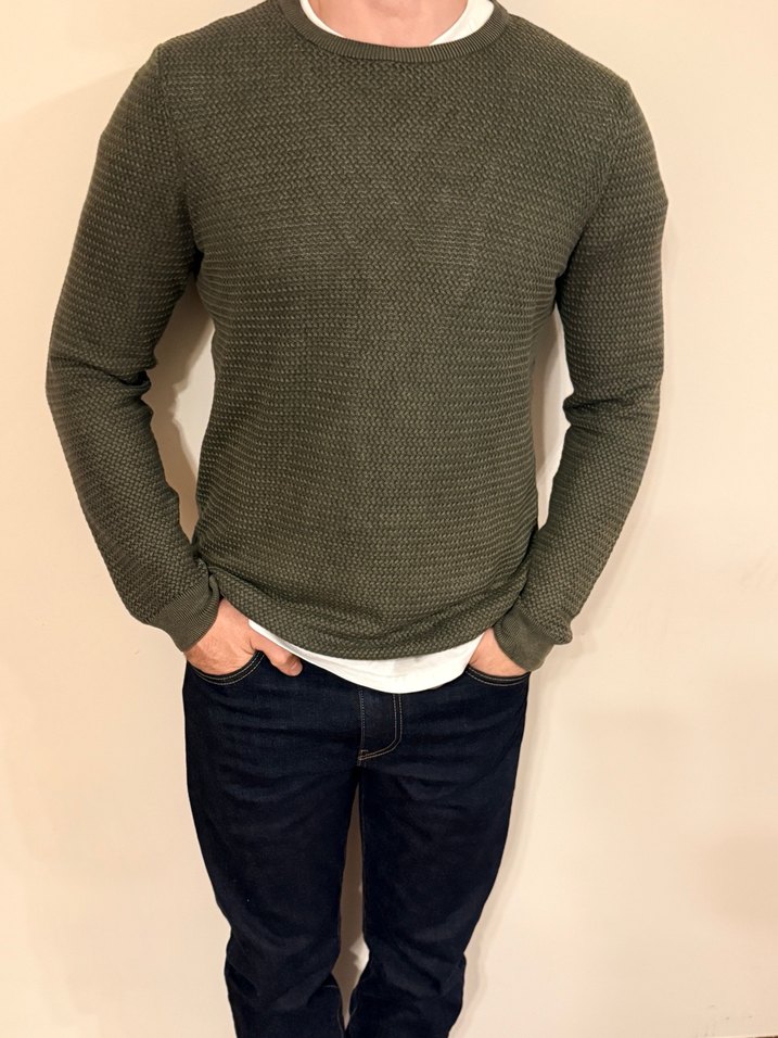 Gri Erkek Triko Sweatshirt - Görsel 3